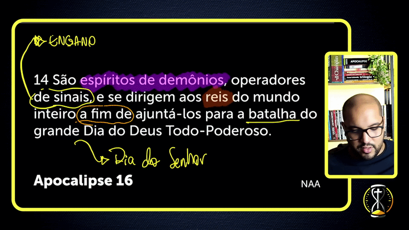 Curso Apocalipse Versículo a Versículo: aulas em vídeo, do capítulo 1 ao 22, com mapas e linha do tempo em PDF